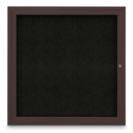 United Visual Products Sliding Door Indoor Enclosed Corkboard, 7 UV9028ACSH-WHITE-FORBO